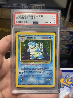 💧💎 PSA 7 Blastoise Portuguese - ERROR LABELED Spanish - Base Set 1999 💎💧 - Image 1 of 4