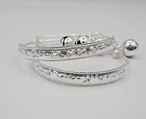 Zodiac Anklet Bell Baby 22K 23K 24K THAI BAHT White Gold Plated Jewelry Gift - Picture 1 of 3