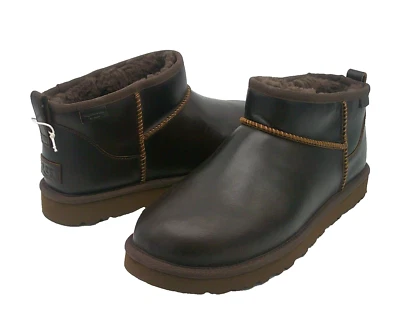 BOTAS UGG CLASSIC ULTRA MINI LTHR MUJER GAMUZA IRONWOOD US 8/UK 6/EU 39 Foto 1 de 4