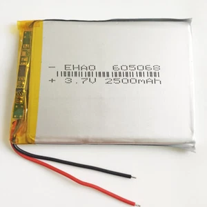 Batería recargable de polímero lipo lipo de 3,7 V 2500 mAh 605068 para cámara teléfono móvil - Imagen 1 de 4