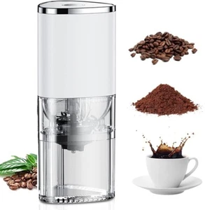 Portable Burr Coffee Grinder Electric, Adjustable Stainless Steel Rechargeable C - Picture 1 of 7
