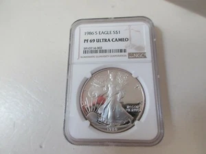 1986  S  Eagle $S1  PF 69 Ultra Cameo   NGC - Picture 1 of 7