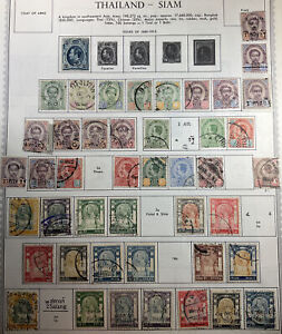 THAILAND-SIAM STAMP COLLECTION  NICE !  WITH CLASSICS AND OVERPRINTS BEAUTIFUL