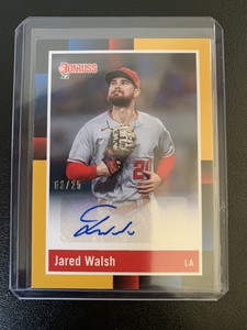 DONRUSS JARED WALSH 2022 GOLD AUTO /25 Signed