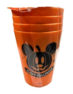 New Mickey Mouse Disney Cups Happy Halloween 4 Pack 16oz Spooktacular Decor - Picture 1 of 7