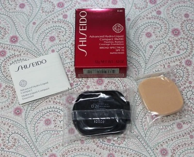 SALE! NEW Shiseido Advanced Hydro-Liquid Compact (Refill) SPF 15-D20 RICH BROWN - Image 1 of 4