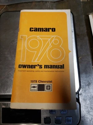 1978 Chevrolet Camaro Owners Manual Original  Foto 1 de 4