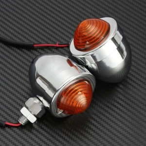 Pair Turn Signals Indicator Light Amber For Kawasaki Vulcan Nomad Drifter 1500 - Picture 1 of 11