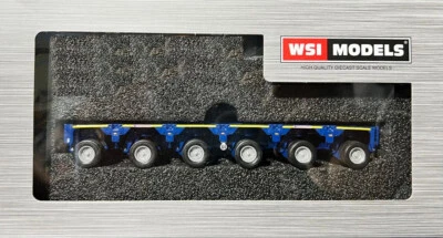 set ricambi rimorchio intercombi sheuerle 6 assi in blu, modelli di camion WSI - Immagine 1 di 2