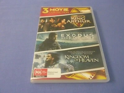 King Arthur The Kingdom Of Heaven Exodus Gods And Kings DVD 3Movie Collection R4 - image 1 of 4
