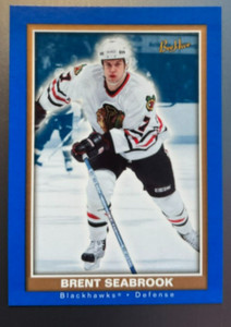 2005-06 Upper Deck Beehive BLUE BORDER Brent Seabrook ROOKIE #122