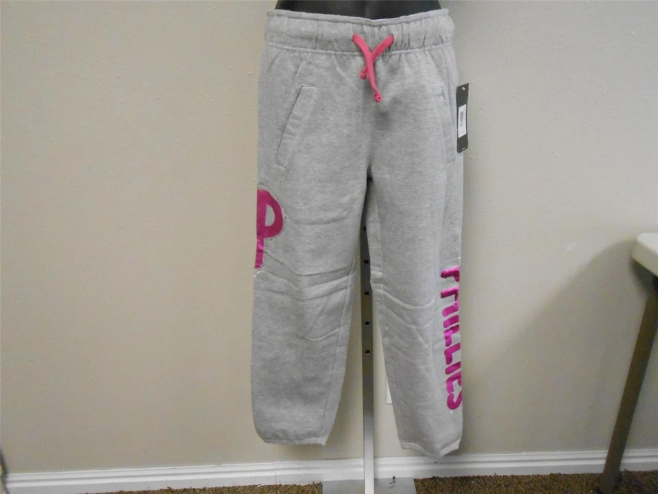 NEW-MENDED Philadelphia Phillies Adidas Sweatpants Youth Girls Medium - Image 1 of 1