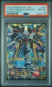 Tarjeta Gundam Try Age Strike Freedom Gundam PSA10 TK2-024 BANDAI F/S - Imagen 1 de 2