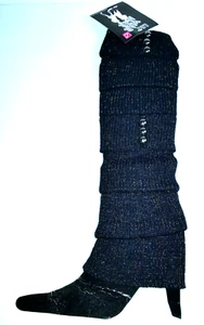 Damen-Stulpen gehäkelt Strick Stiefelsocken Topper Bündchen Winter Glitzer Sparlkle  - Bild 1 von 8