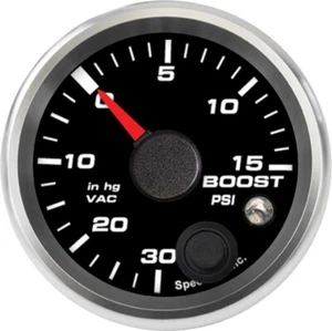 Speedhut 2-1/16" (52mm) Boost/Vac Gauge 30inhg-0-15 psi (w/ warning) - Picture 1 of 9
