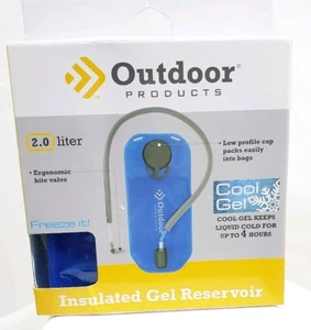  Outdoor Products Blue 2 Liter Cool Gel Reservoir WaterBottle/Quick Release Hose - Picture 1 of 3