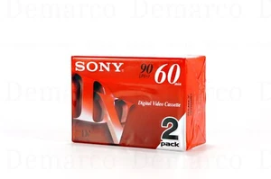 Sony Mini DV NEW 2 Pack SEALED Made in Japan Video Cassette Tape 60-90 minutes - Picture 1 of 2