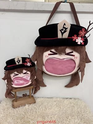 Linda Mochila Bandolera Genshin Impact Hu Tao Anime Bolso de Felpa Itabag Regalo Foto 1 de 4