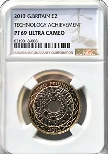 2013 £2 Two Pound Celtic Technology PROOF NGC PF69 Great Britain  - Picture 1 of 4