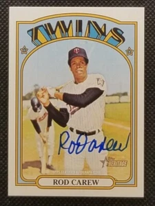 2021 Topps Heritage REAL ONE AUTOGRAPH, Rod Carew, #ROA-RC, SSP, Minnesota Twins - Picture 1 of 2