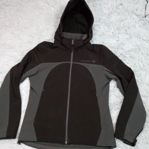 Free Country Jacket Mens S Black Removable Hood Coat Zip Up Pockets Activewear - Foto 1 di 14