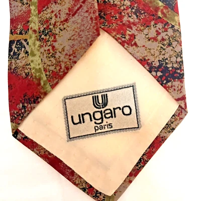 CORBATA DE DISEÑO EMANUEL UNGARO PARÍS 100% SEDA SETA MULTICOLOR 59 IN Foto 1 de 4