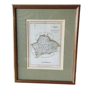 Map Frith of Forth Haddington County Scotland Matted & Framed Green Estate Find - Picture 1 of 7