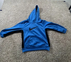 Nike Youth Boys Therma Fit Hoodie Size 7 Blue - Picture 1 of 10