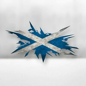 Schottische Schottland Flagge Spritzer Laptop Auto Fenster Stoßstange Vinyl Aufkleber Aufkleber - Bild 1 von 4