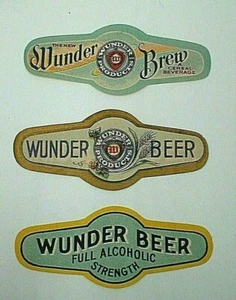 3 WUNDERBIER, BIERFLASCHENHALSETIKETTEN, OAKLAND, CAL.  - Bild 1 von 1