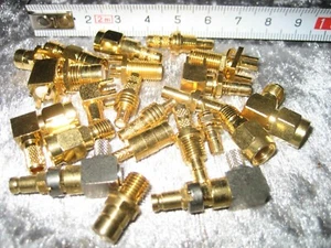 Konvolut 30 verschiedener SMA Stecker vergoldet Adapter Buchse Winkel Klinke  - Bild 1 von 10