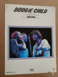 THE BEE GEES "BOOGIE CHILD" SHEET MUSIC-PIANO/VOCAL/GUITAR/CHORDS-1976 M352 - Imagen 1 de 1