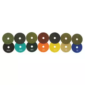DIAMOND VANTAGE S-4WPP-50 Polishing Pad,4 in. Dia.,50 Grit 31NE45 - Picture 1 of 2