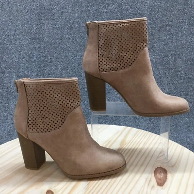 Apt. 9 靴子女式 9.5 M Rheba 踝靴棕褐色镂空穿孔块新品 — 第 1/4 张图片