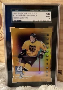 Sergei Samsonov 1997-98 Donruss Elite Status Die-Cut /100 SGC 9 - Bild 1 von 2