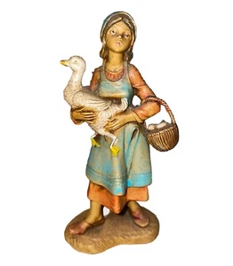 Fontanini Italia Deborah statuina presepe vintage 1983 fanciulla ragazza oca #110 - Foto 1 di 5