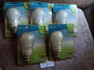 5 Westinghouse 36629 White Single 19 Watt White A21 Medium (E26) Cfl Bulbs - Picture 1 of 2