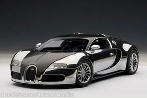 BUGATTI VEYRON 16.4 PUR SANG BLACK & ALUMINUM 1:18 by AUTOart 70966 NEW IN BOX - Picture 1 of 10