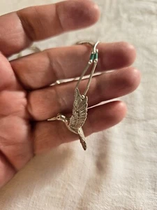 flüssiges Silber Native American Sterling Vogel Halskette - Neu aus altem Lagerbestand - Bild 1 von 8