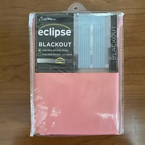 ECLIPSE Blackout Curtain One Rod Pocket Panel Kendall Coral 42in X 95in - Picture 1 of 6