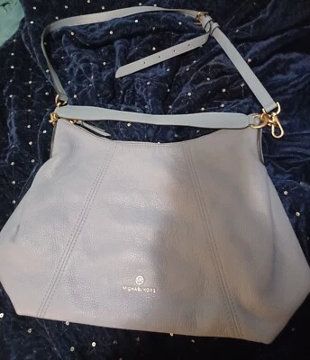 Michael Kors Blue Pebbled Leather Med Bag w/Detachable Strap & Gold Hardware - Image 1 of 3