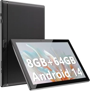 ATOZEE 10 Inch Tablet, Android 14 Tablets 8GB RAM 64GB ROM 1024GB Black - Picture 1 of 7
