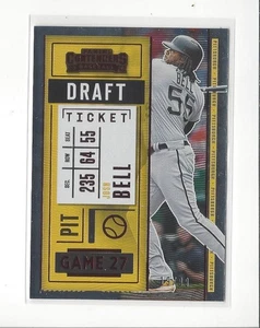 2020 Panini Contenders Draft Ticket Red #6 Josh Bell Pirates /99 - Bild 1 von 2