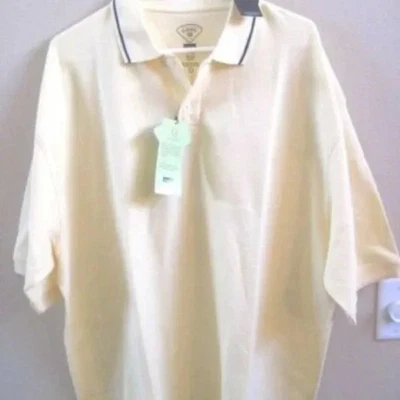 HAGGER COOL 18 XXL/XXG GOLF POLO SHIRT Light Yellow NWT - Image 1 of 4