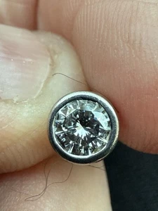 Half Carat Diamond Stud In 14ct White Gold - Picture 1 of 5