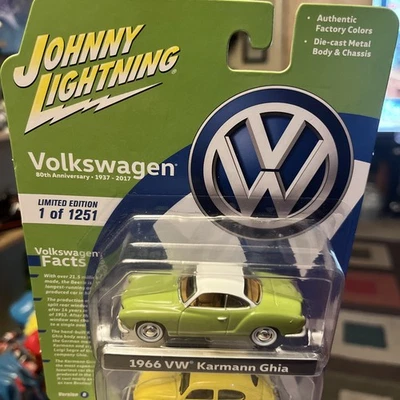 Johnny Lightning Volkswagen 1966 VW KARMANN GHIA / 1950 WINDOW BEETLE NEW - Image 1 of 3