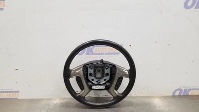 09 HUMMER H2 STEERING WHEEL BLACK LEATHER 25855588 - Image 1 of 4