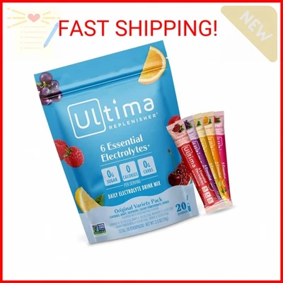 Mezcla diaria de bebidas electrolitas en polvo Ultima Replenisher - sin azúcar - original VA Foto 1 de 2