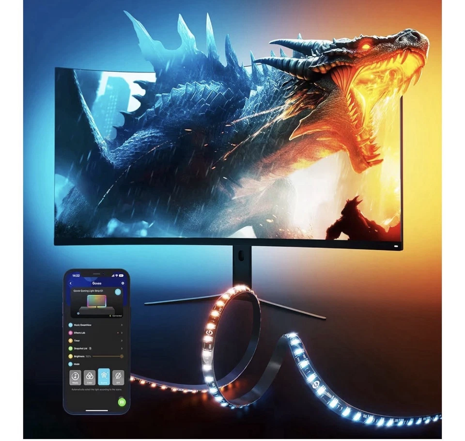 Govee H6609 Gaming Light Strip G1 24"-26" Monitors