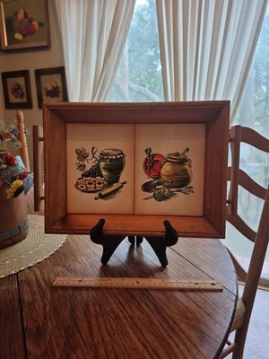 1970's Wooden Handpainted Spanish Tile 17"×11"2.5" Serving Tray w/ Handles EUC  - Image 1 of 4